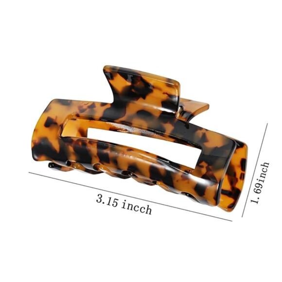 4Pcs Hair Claw Clips Banana Barrettes French Jaw Clips Leopard Mermaid Hairpins - Picture 3 of 8